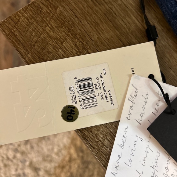 SASS & BIDE THE COLOUR CRAFT HIGH RISE FLARE DENIM SIZE 24 - Picture 4 of 6